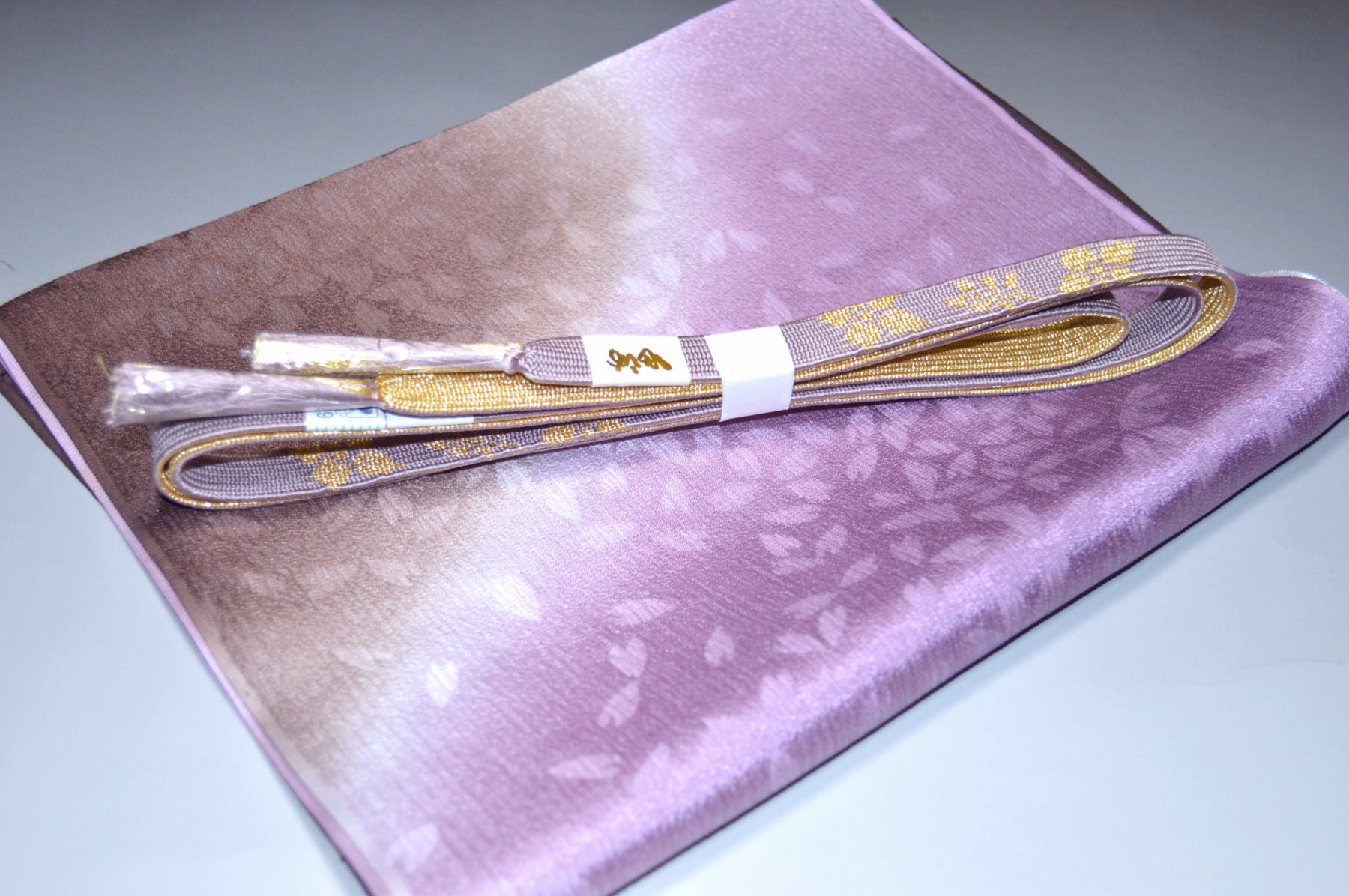 正装用お洒落にオススメ 帯締め帯揚げセット No.25740 錆（さびいろ）色系統 正絹 並尺 平組帯締め フォーマル 礼装 お茶会 お食事会 小紋 訪問着 色無地 付下げ 訪問着 色無地 お稽古 訪問着 江戸小紋 色無地 キモノ仙臺屋の和装小物特集