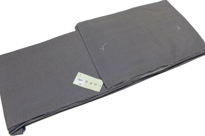 Rakuten - お仕立て上がり袷せキモノ-No.075【Lサイズ/国産良質生地/江戸小紋/地色：青×ベージュ色・八掛け：青色/送料無料/着物 江戸小紋 袷】