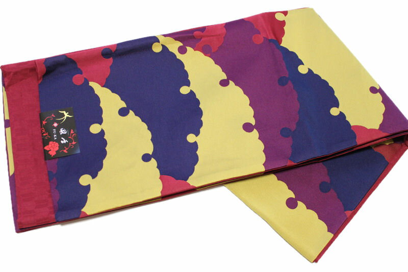 モダン柄/お仕立て上がり京袋帯-No.011（国産品/織り柄/洗える/fu-ka/風香 FU-KA）