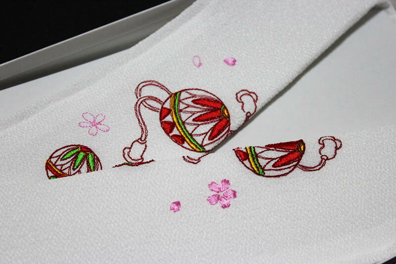 刺繍 半衿 半襟 手毬 刺繍 キッズ 三歳 七歳 女の子 お子様用 （仕立て衿/半衿/七...