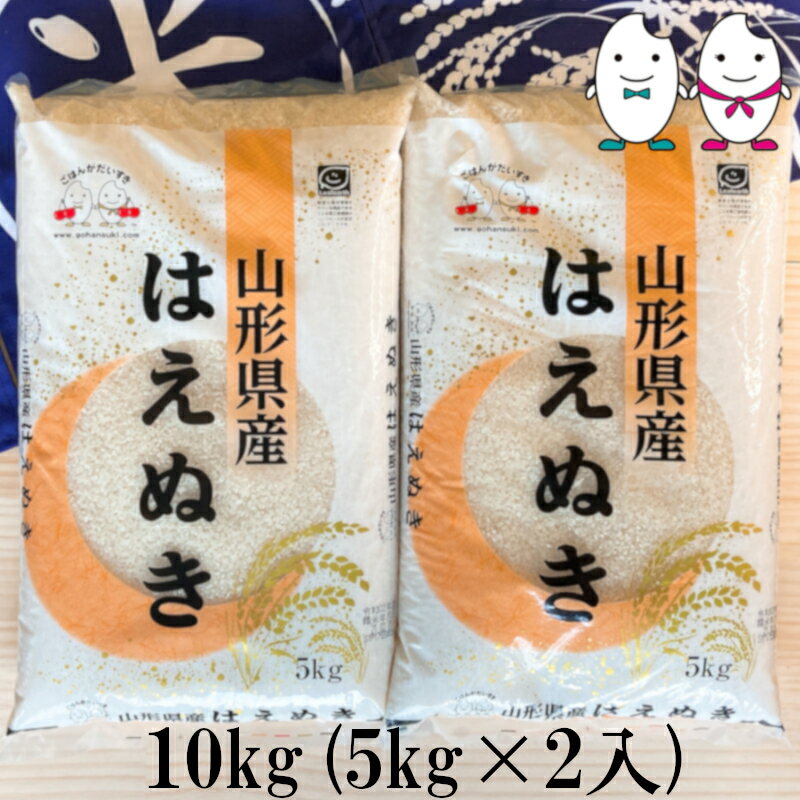 お米 10kg(5kg×2） 山形県産はえぬき 令和3年産