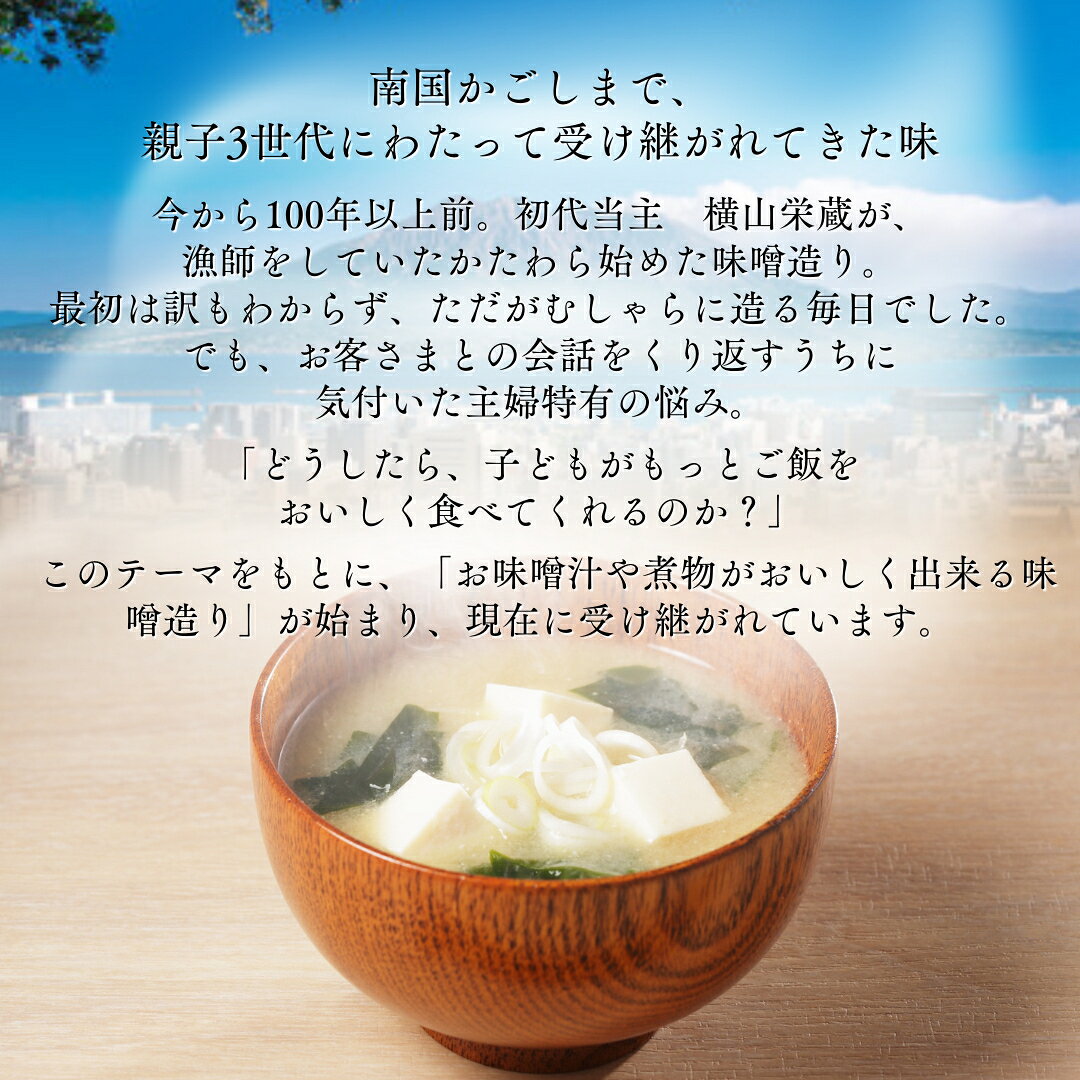 鮮ど市場のカネヨ やまぶき　生みそ　1kg　×2袋セット 麦味噌 鹿児島 かねよ みそ 生味噌 やまぶき 九州 甘口 横山味噌 1kg 発酵 調味料 地味噌 老舗 生きている 送料無料｜アングル3