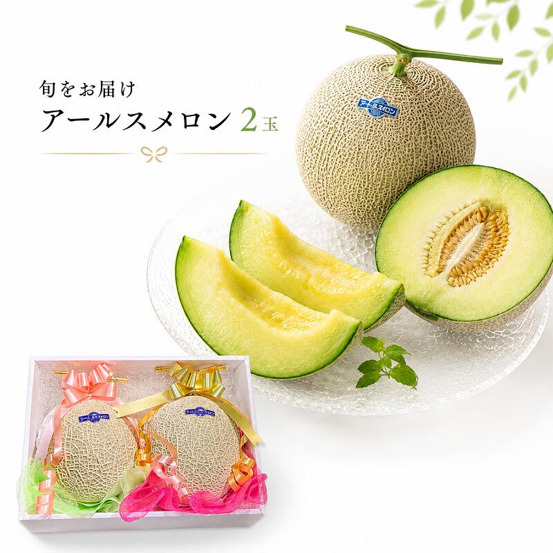 アールスメロン2玉【送料無料 お歳暮 お中元ギフト ご贈答用 果物ギフト お祝い 贈...