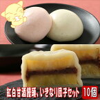 いきなり団子 紅白甘酒万十 10個入 熊本 藤ひろ菓舗 【送料無料 いきなり団子 甘酒饅頭 饅頭 くまもと お取り寄せ 地元 和菓子 人気 酒まんじゅう お芋 お菓子 熊本 土産 地元で人気 お土産 自宅用 贈答用 ギフト 昔ながら 手作り 九州 いきなりだんご　ご当地 お菓子　】