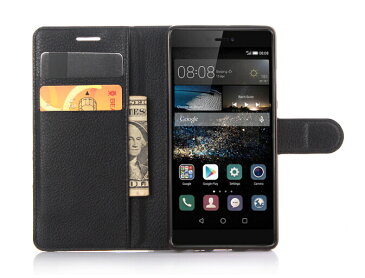 HUAWEI P9 P10 PLUS MATE S GR5 P7 カバー 手帳型 ケース スタンド 手帳ケース カード 収納 ポケット ハードケース 合成 レザー
