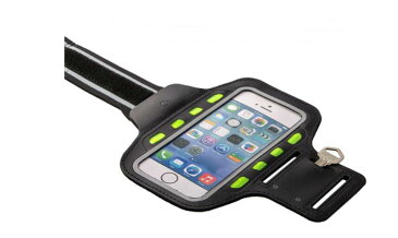 スポーツ アームバンド ランニング ケース LEDランプ Xperia/ iPhone 6 6s 7 8 Plus x など5.5インチまで対応