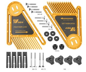ダブル フェザーボード フェザー ロケ ボード テーブルソールーター用 テーブルフェンスツール マイターゲージスロット 木工 DIY