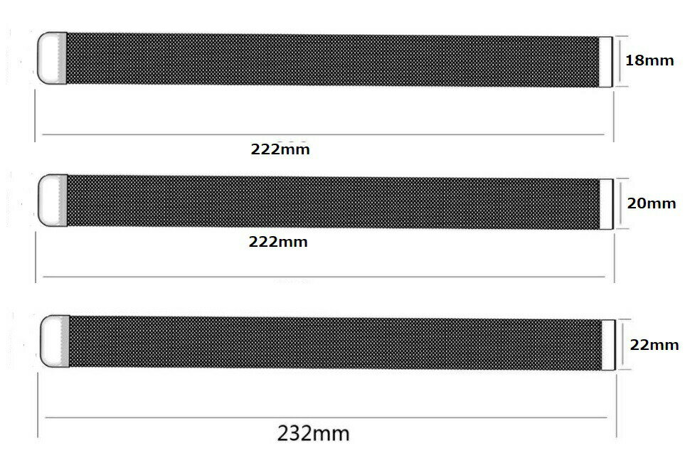 時計バンドウォッチベルトステンレスマグネット式腕時計バンドスマート時計バンド全7色幅18mm20mm22mm交換ベルトメッシュバンドgarmingalaxyhuaweiamazfitfoosil