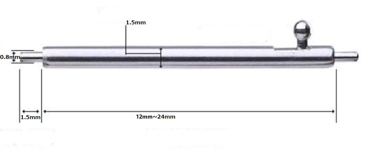 10個 スライド式バネ棒 時計ストラップ ベルト バンド 12mm~24mm クイックリリーススプリングバーピン 連結 棒 修理ツール パーツ 時計 ベルト コマばね棒 バネ棒