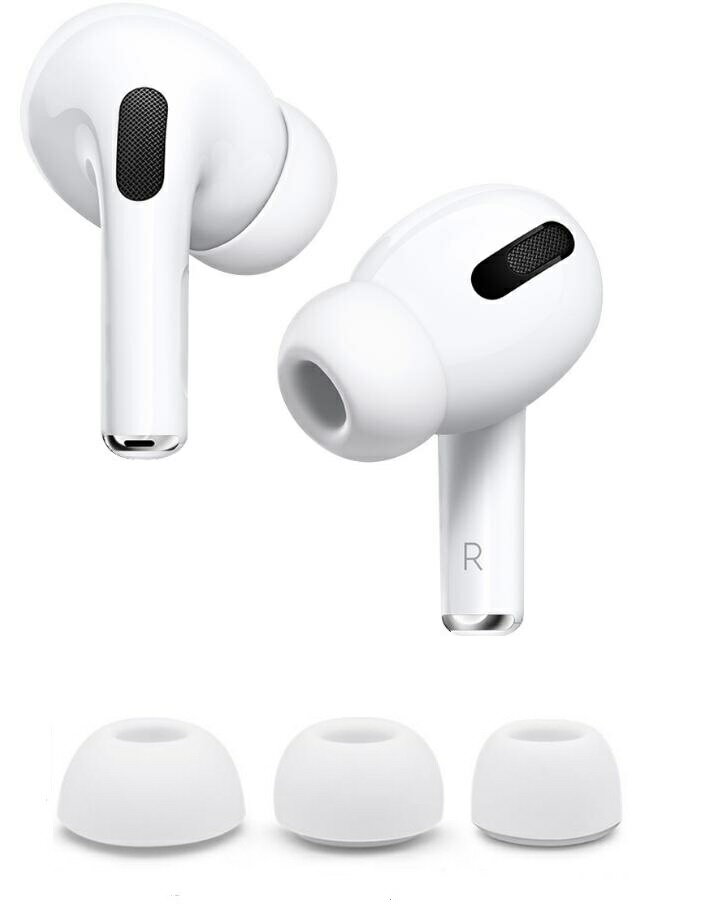 イヤーピース AirPods Pro / AirPods Pro2 に対応 シリコン製 イヤーチップ 3ペア (S/M/Lサイズ 各ペア) 柔らかい 滑り止め