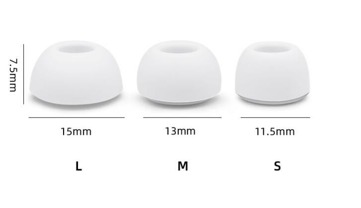 イヤーピース AirPods Pro / AirPods Pro2 に対応 シリコン製 イヤーチップ 3ペア (S/M/Lサイズ 各ペア) 柔らかい 滑り止め 2