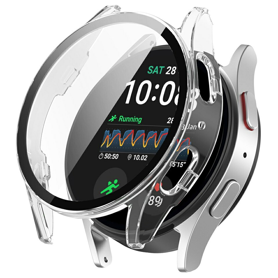 Galaxy watch7 watch6 watch5 watch4 ultra 40mm 44mm 45mm 47mm ケース 強化ガラスフィルム 全面保護 ギャラクシーウォッチ カバー 硬質ポリPC素材 一体化 耐衝撃 傷防止 変色防止 全面保護 全面カバー スマートウォッチ