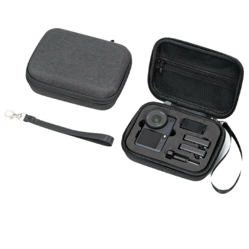 DJI Osmo Action 6 対応 大容量 収納ケース 本体＋アクセサリーまとめて収納 アクションカメラケース バッテリー アダプター マウント対応 耐衝撃 防水 防塵 キャリングケース 保護ケース
