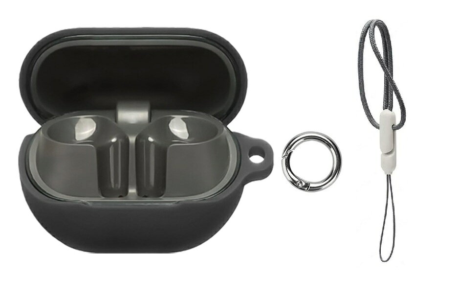 Soundpeats Air 6 HS ケース カバー シリコンケース Soundpeats Air6 HS対応 保護ケース 全面保護 軽量 薄型 滑り止め 耐衝撃 キズ防止 カラビナ付き 紛失防止 充電対応 イヤホンケース