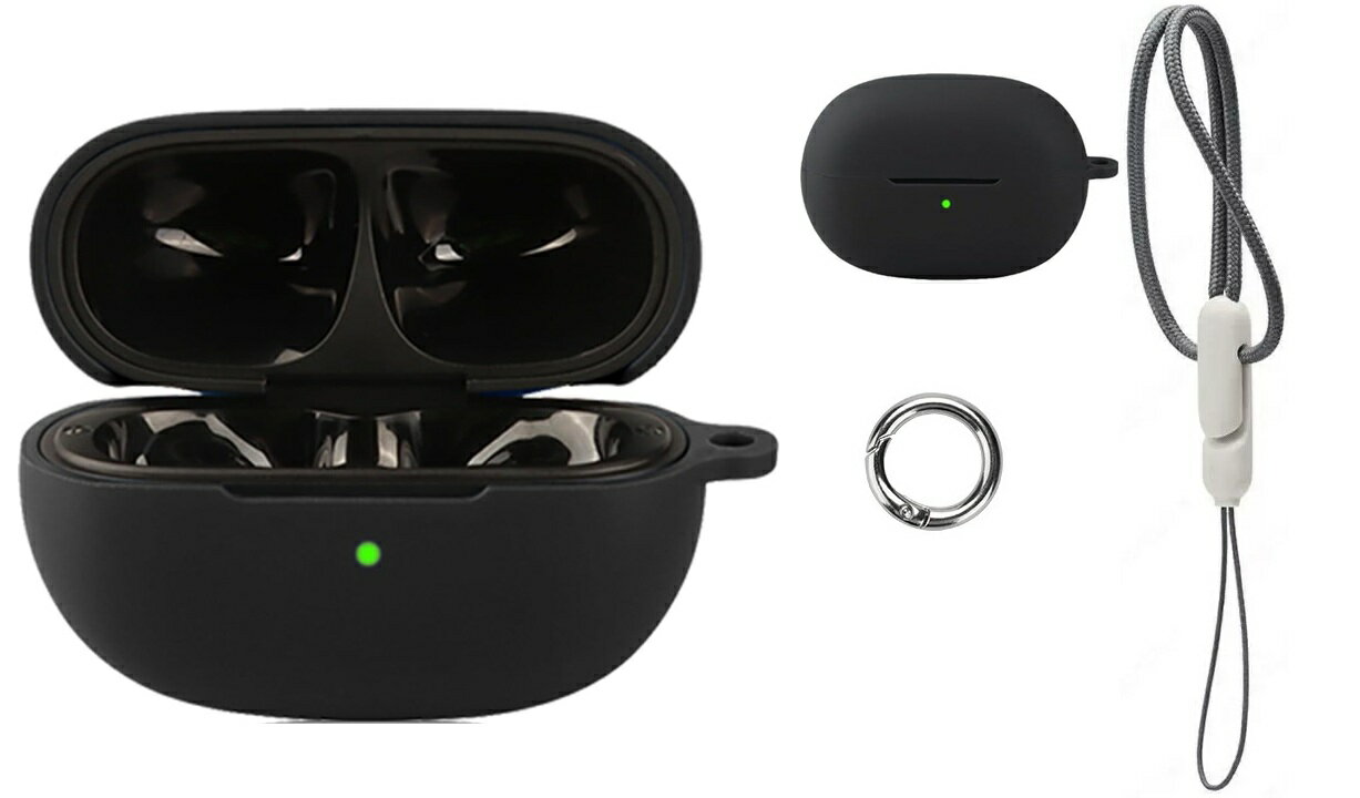 EarFun Clip 2 ケース シリコン製 保護カバー カラビナ付き 耐衝撃 落下防止 防水防塵 キズ防止 軽量 全面保護 装着充電対応 持ち運び便利 EarFun Clip 2 対応 プロテクターケース イヤーファン クリップ2 用ケース