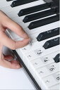 初心者向け 音符・音階ガイド 透明 ピアノ キーボード ステッカー 88鍵 61鍵 54鍵 電子ピアノ対応 ドレミ 五線譜 楽譜 練習に最適!剥がせる クリアタイプ(2)