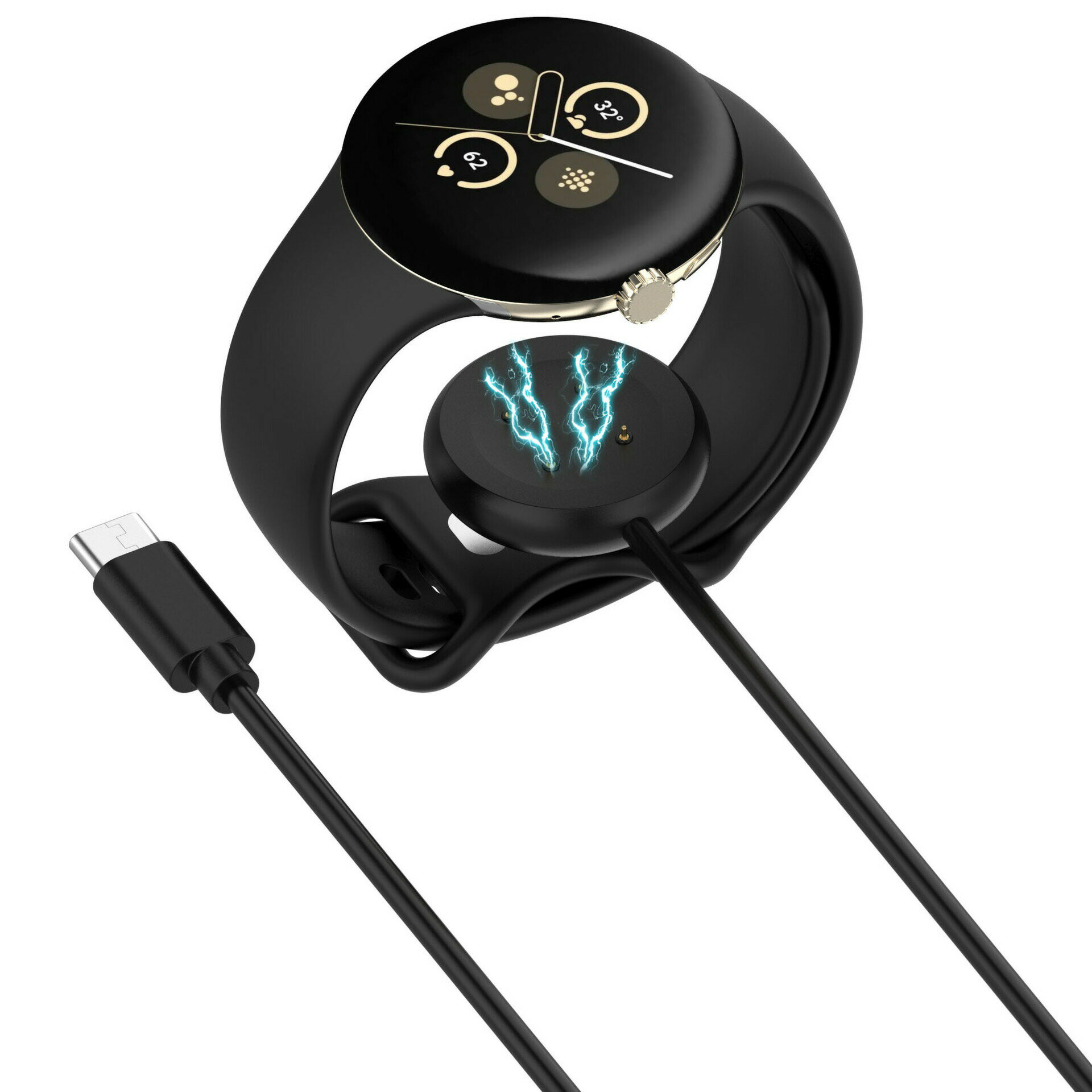 Type C Google Pixel Watch2 watch3 41mm 45mm 充電ケーブル USB ポートワイヤレススマートウォッチ充電ケーブル ピクセル ウォッチ watch 2 3 用スマートウォッチ磁気充電器 スマートウォッチアクセサリー