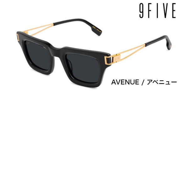 9five AVENUE Black & 24K Gold Sunglasses 　アベニュー / ブラック24Kゴールド / サングラス / ナインファイブ