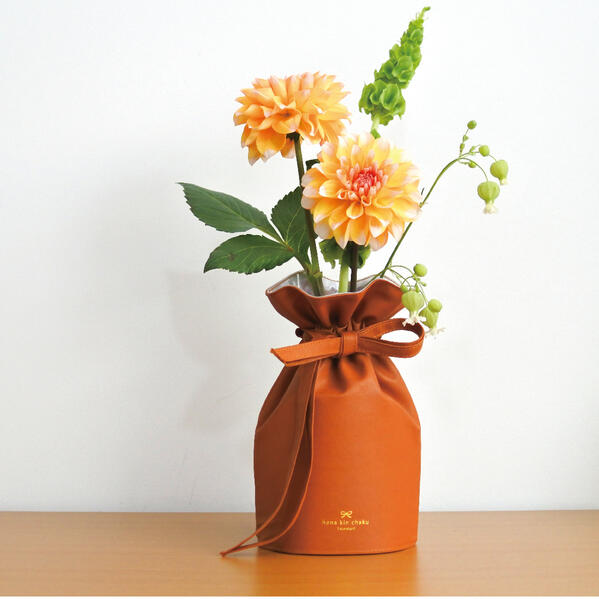 花瓶 花巾着 フラワーベース 花器 一輪挿し 割れない 軽量 Mサイズ