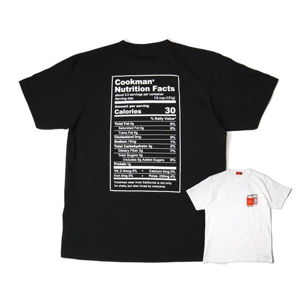 COOKMAN Tシャツ Nutrition Facts