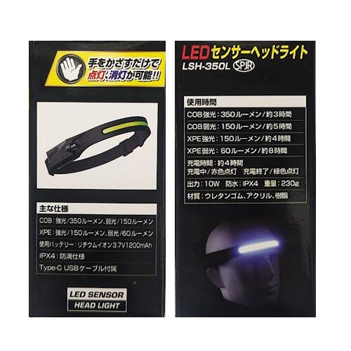 せんぐ屋 楽天市場店の超軽量！！　LEDセンサーヘッドライト　LSH-350L｜アングル3