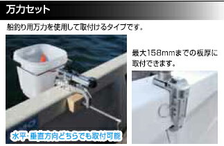 BMOコマセホルダー角型(小)万力セット(船釣り用万力)