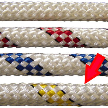 ヨットロープ 8mm×16打×200m 黄