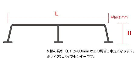 リガー φ25サイドレール　1000L-250H[7678]