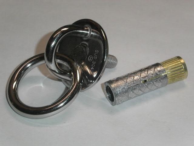 ステンレス ネジ込みラウンドアイ丸カン アンカープラグ付 RBR-8