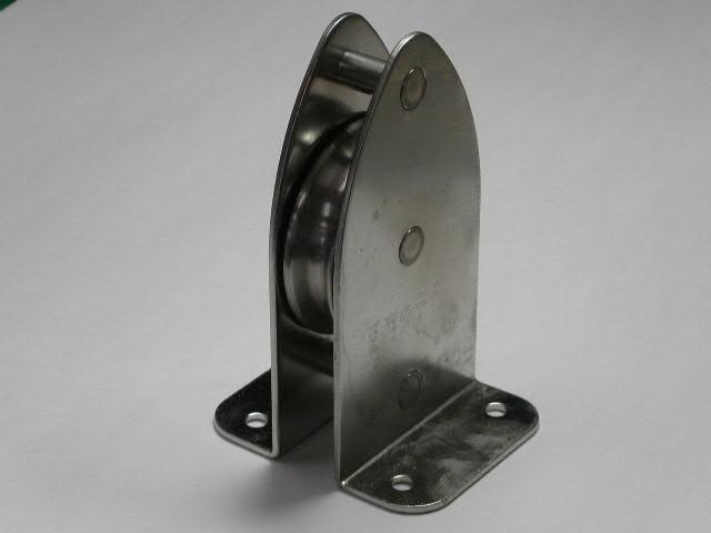 鉄 (ユニクロメッキ) 固定ブロック　タテ型 1車 50mm K50-1