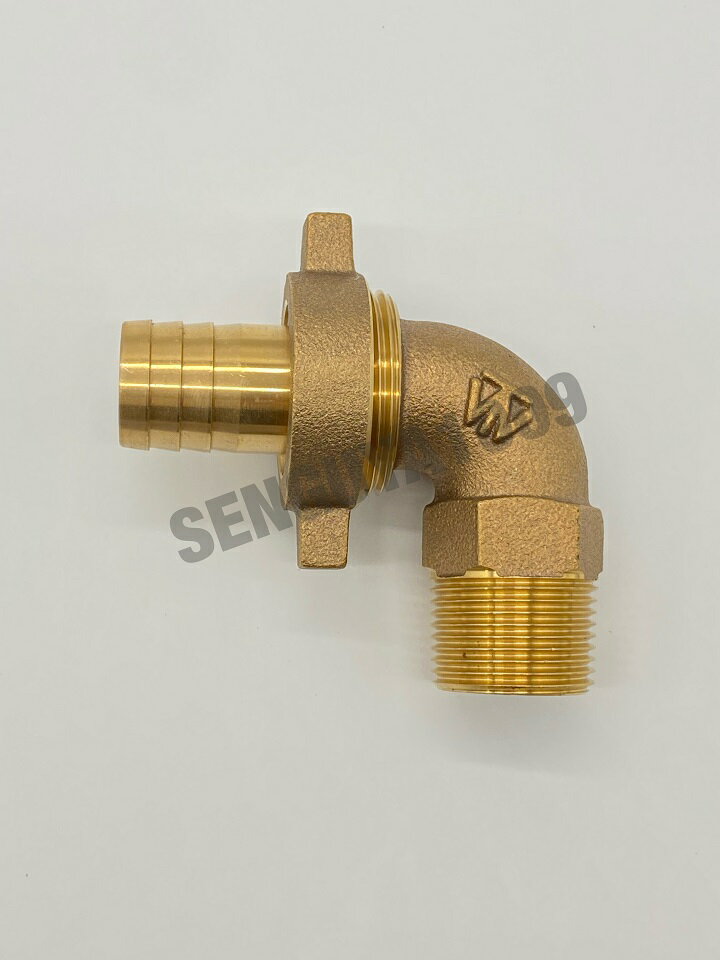 BC 90°ポンプ用エルボ 2-1/2x63.5mm (ナット締付タイプ)　高澤製作所　砲金　エルボ