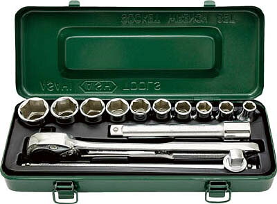 乐天商城 - 旭金属 ASAHI 6角ソケットレンチセット 12.7mm□ X 13pcs　VJS4101