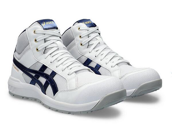 安全靴 CP218 アシックス 1273A091 ウィンジョブ 101 ホワイト×ピーコート asics 作業靴 セーフティーシューズ 3色展開