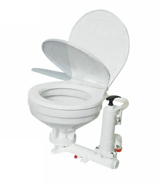 シンプルなデザインのTMC手動用マリントイレです。 電力を必要としないため、電力消費が重要なグルージングヨットでは特に重要です。 カバーは、ゆっくり閉じますので、大きい音や便座の破損を気にせずにご利用頂けます。 吸水口：3/4 (19mm)、排水口：1-1/2 (38mm) サイズ：H352mmxW460mmxD476mm 当方の在庫品ではなくメーカー在庫品となりますので、 発送は御注文頂いた日より3-4日後となります。 突然の在庫切れ・生産中止などの場合がございます。 在庫の有無など御注文前にお問い合わせ頂ければと思います。船舶 船 トイレ