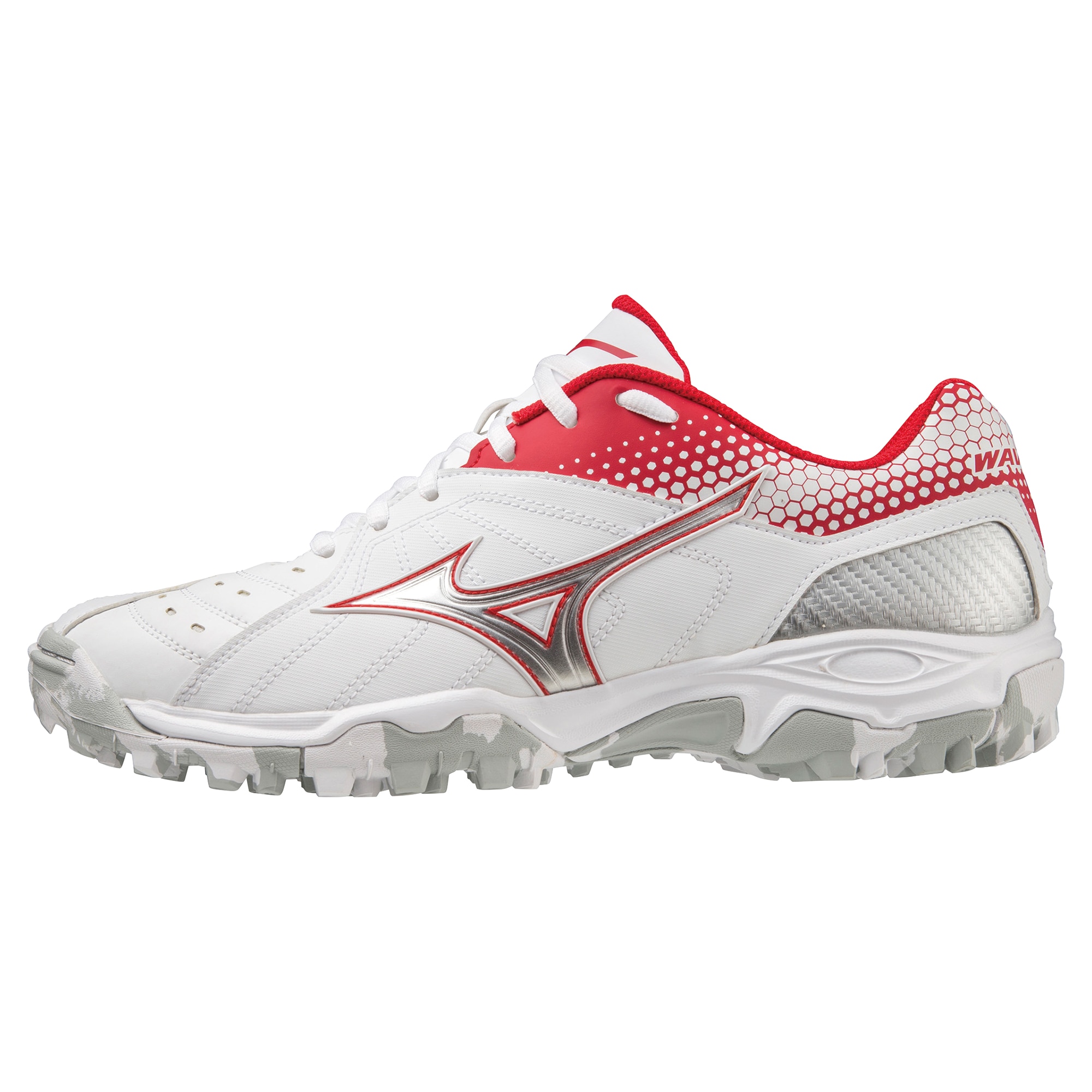 ■メーカー名：mizuno（ミズノ） ■品名：WAVE GAIA 3 WIDE ■品番：X1GD2350 ■カラー：01(ホワイト×レッド×シルバー) ■サイズ：22.0～29.0,30cm ■幅ラスト：3E相当 ■素材：アッパー：人工皮革（合成皮革） ■アウトコートで誰よりも目立つ、待望のカラーモデル ウエーブガイアシリーズからWIDEモデル登場 アッパー本体の人工皮革基布に50％以上のリサイクル素材を使用。 シューレース長さ 22.0～23.0：110cm、23.5～25.5：120cm、26.0～28.0：130cm、28.5～30.0：140cm ■備考 こちらの商品ですが店頭でも販売をしているためご注文後にお取り寄せや在庫切れになる可能性がございます。 中には店頭展示品もございます。 化粧箱が無い場合もございます。 多少の傷・汚れはノークレームにてお願いします。 お急ぎの方や確実なお取り引きをご希望の方は必ずご注文前に在庫のご確認をお願いします。 ハンド/ハンドボール/ハンドシューズ/3E/幅広/屋外 アウトドアューズ/屋外用/屋外シューズ/白/ホワイト