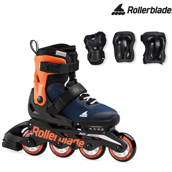 メーカー名：2022ROLLERBLADE（ローラーブレード） 品名 ：MICROBLADE COMBO カラー：MBL/WOR ■サイズ(Kids) US2-5/21-23cm（US2～US5の4サイズで調整可能） -プロテクターサイズ：XS US5-8/23-26cm（US5～US8の4サイズで調整可能） -プロテクターサイズ：S(Adult) ■TECH SHELL/UPPER：Microblade, 4-size adjustable, engineered mesh LINER：Performance Junior, adjustable FRAME：Monocoque, Lo-Bal composite, (max 4x72mm/3x80mm) BRAKES：On the skate BUCKLE：Locking cuff buckle, 45° powerstrap, laces BEARINGS：SG3 ■説明 インラインスケートを始めたいお子様やトイスケートからの履き替えをお考えのお子様にオススメです。 プロテクター3点セット（ひじ・ひざ・手首）も付属しておりますので安心です。 4段階でサイズ調整ができるようになっていいますので成長にあわせてサイズを変えられます。 ヒールブレーキは右側のみに付いています。 ■送料について■ 沖縄県以外の地域は送料無料となります。 ※沖縄県のみ送料別途1,800円頂いております。 注文内容ご確認（自動配信メール）は送料0円でご案内がいきますが当店よりご案内させて頂く注文承諾のメールにて送料1,800円を加算させて頂きます。