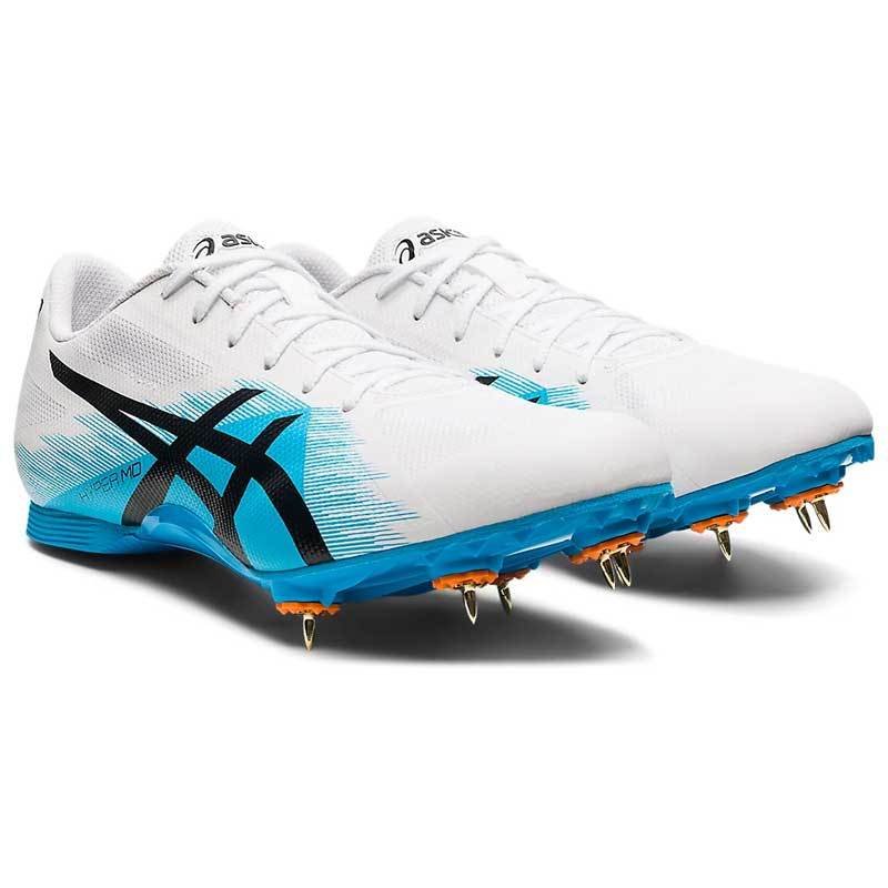 商品説明メーカー名 asics（アシックス） 品名 HYPER MD 7 品番 1093A088　カラー402 カラー Digital Aqua/Black サイズ 23.5-28.0 PRODUCT DETAILS ●アッパー素材：/合成繊維／合成樹脂／人工皮革 ●ソール素材:合成底／ゴム底 ●スパイク/ 金属製（鉄）＝アンツーカー用 12mm：取り替え式 商品詳細 1500mまでの中距離や跳躍種目向けに開発した、オールウェザ・土トラック兼用陸上スパイクシューズです。 備考 こちらの商品ですが店頭でも販売をしているためご注文後にお取り寄せや在庫切れになる可能性がございます。 &nbsp;中には店頭展示品もございます。多少の傷・汚れはノークレームにてお願いします。 化粧箱の無い場合もございます。 お急ぎの方や確実なお取り引きをご希望の方は必ずご注文前に在庫のご確認をお願いします。