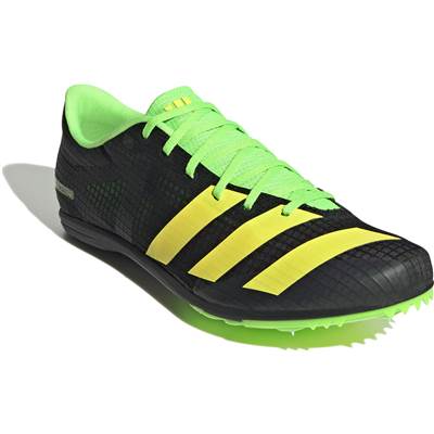 ■メーカー名：adidas（アディダス） ■品名 ： DISTANCESTAR中・長距離用 （ディスタンススター） ■品番：GY8414 ■カラー：ソニックインク×スクリーミンググリーン×フットウェアホワイト ■サイズ：25.0cm～27.5cm ■素材 アッパー：合成繊維 アウトソール：合成底 商品説明 400M-5000Mまでの走者のために誕生した、 トラック＆フィールド向けスパイクベーシックモデル。 軽量でごく薄いCELERMESHを用いたアッパーと、前足まわりまで配した コンプレッションシュータンシステムが確かなフィット感を提供。 スパイクプレートがカーブでの素早い重心移動に貢献し、 サポート力のある接地感をもたらす。 ■備考 こちらの商品ですが店頭でも販売をしているためご注文後にお取り寄せや在庫切れになる可能性がございます。 中には店頭展示品もございます。 化粧箱が無い場合もございます。 多少の傷・汚れはノークレームにてお願いします。 お急ぎの方や確実なお取り引きをご希望の方は必ずご注文前に在庫のご確認をお願いします。