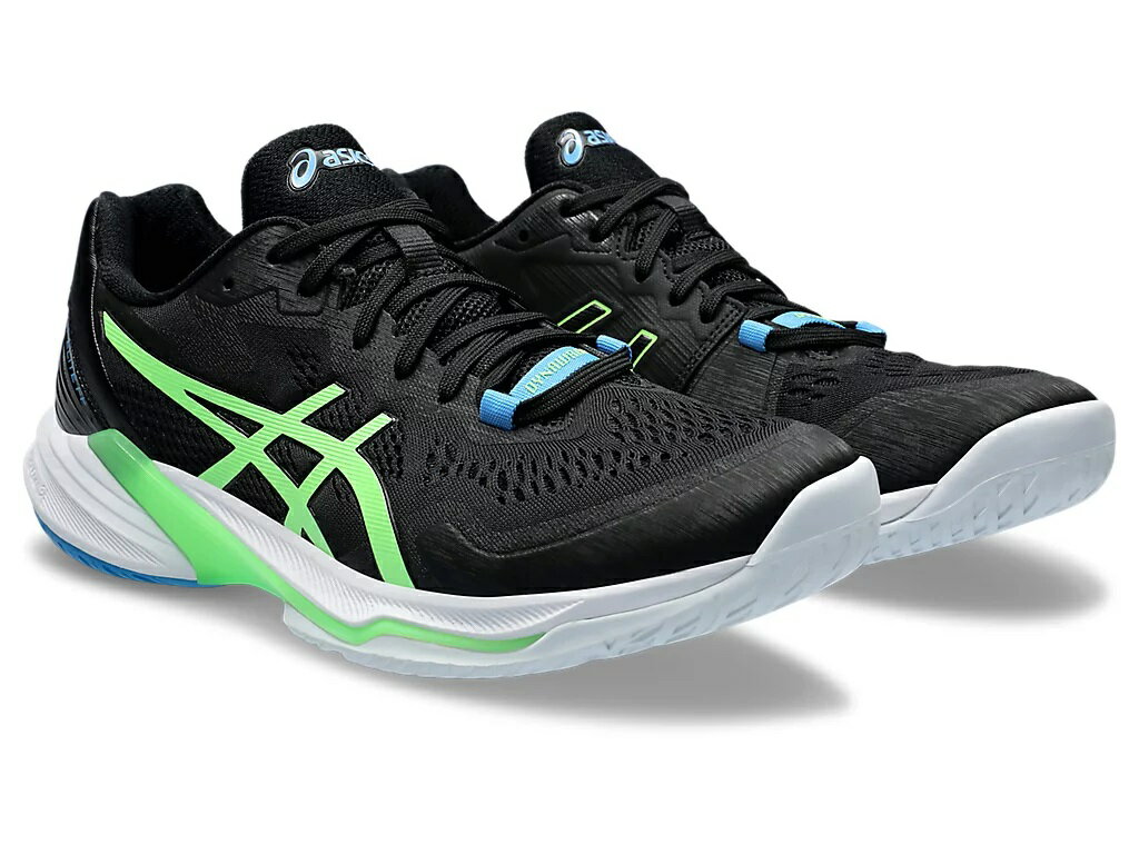 ■メーカー名：asics（アシックス） ■品名 ：SKY ELITE FF 2 ■品番 ：1051A064 ■カラー：005(Black/Lime Burst) ■サイズ：24.5～31,32cm ■幅ラスト： STANDARD ■適合する別売中敷:1173A029 ■素材：アッパー：合成樹脂+人工皮革（合成皮革）+合成繊維 ■パワフルなジャンプをサポートするSKY ELITE FF 2が、あなたのプレーをさらなる高みへと導きます。 アタッカー向けのシューズとして開発されており、スパイクを打つ時のエネルギーロスを軽減します。 カーブヒールデザインがジャンプヘ向けてスムーズな踏み込みをサポート。アウターソール中足部のTWISTRUSSテクノロジーが、 接地面積の広い前足部ゲージとDYNAWRAPシューレースシステムと連動することで、ジャンプ力の向上を追求。 これらのテクノロジーが組み合わさることで、ブレーキ時の安定性が向上し、ジャンプ時のパワーロスを軽減します。 アウターソール中足部には、全面FLYTEFOAM Propelを採用し、反発性を追求。さらに高いジャンプが期待できます。 ■備考 こちらの商品ですが店頭でも販売をしているためご注文後にお取り寄せや在庫切れになる可能性がございます。 中には店頭展示品もございます。 化粧箱が無い場合もございます。 多少の傷・汚れはノークレームにてお願いします。 お急ぎの方や確実なお取り引きをご希望の方は必ずご注文前に在庫のご確認をお願いします。 バレー/バレーボール/バレーシューズ/レギュラー/スタンダード/ローカット アタッカー/クッション性/黒/ブラック/NON MARKING RUBBER/ノンマーキング