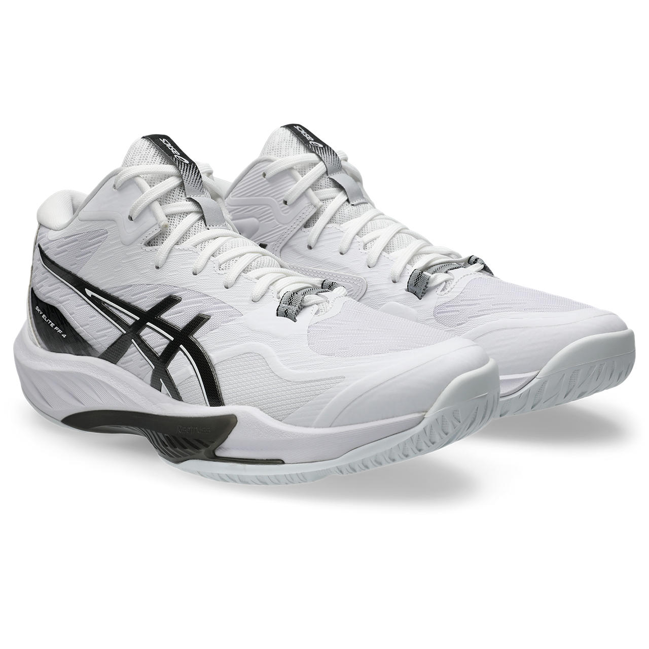 ■メーカー名：asics（アシックス） ■品名 ：SKY ELITE FF MT 4 ■品番 ：1053A083 ■サイズ：23.0～32cm ■幅ラスト： STANDARD ■素材：アッパー素材: 合成樹脂＋人工皮革＋合成繊維 　　　　アウターソール：ゴム底 ■その他：インドアスポーツ対応（バレーボール、ハンドボール、バドミントンなど） ■SKY ELITE FF MT 4は、エリートプレーヤーのために開発された、高い跳躍と安定した着地をサポートするパフォーマンスモデルです。アップデートされたRISETRUSSとミッドソール素材FF BLAST MAXを組み合わせることで、ジャンプ時の反発性を高めると同時に、着地時には優れたクッション性を発揮します。さらにアッパーのDYNALACINGが前足部をしっかりとホールドし、素早くダイナミックな動きの中でも安定したフィット感を提供します。 ■備考 こちらの商品ですが店頭でも販売をしているためご注文後にお取り寄せや在庫切れになる可能性がございます。 中には店頭展示品もございます。 化粧箱が無い場合もございます。 多少の傷・汚れはノークレームにてお願いします。 お急ぎの方や確実なお取り引きをご希望の方は必ずご注文前に在庫のご確認をお願いします。 バレー/バレーボール/バレーシューズ/レギュラー/スタンダード/ミッドカット/ミドルカット アタッカー/クッション性//NON MARKING RUBBER/ノンマーキング
