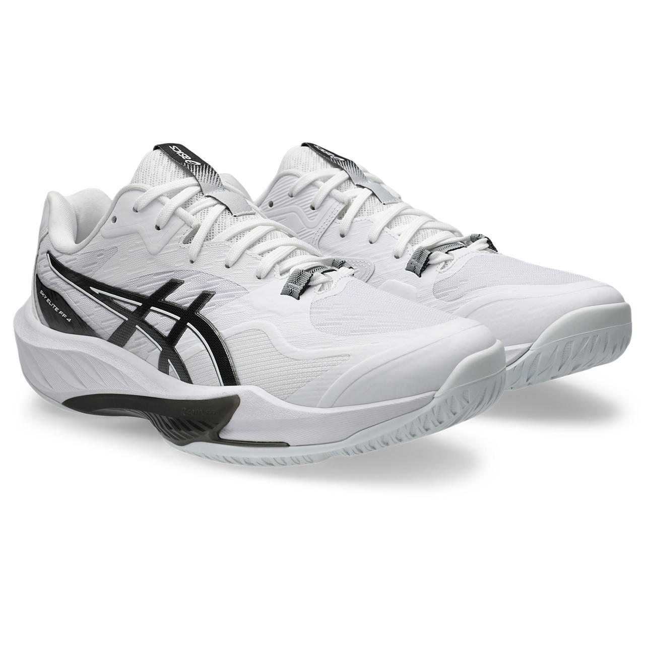 ■メーカー名：asics（アシックス） ■品名 ：SKY ELITE FF 4 ■品番 ：1053A084 ■サイズ：23.0～32cm ■幅ラスト： STANDARD ■素材：アッパー素材: 合成樹脂＋人工皮革＋合成繊維 　　　　アウターソール：ゴム底 ■その他：インドアスポーツ対応（バレーボール、ハンドボール、バドミントンなど） ■SKY ELITE FF 4は、エリートプレーヤーのために開発された、高い跳躍と安定した着地をサポートするパフォーマンスモデルです。アップデートされたRISETRUSSとミッドソール素材FF BLAST MAXを組み合わせることで、ジャンプ時の反発性を高めると同時に、着地時には優れたクッション性を発揮します。さらにアッパーのDYNALACINGが前足部をしっかりとホールドし、素早くダイナミックな動きの中でも安定したフィット感を提供します。 ■備考 こちらの商品ですが店頭でも販売をしているためご注文後にお取り寄せや在庫切れになる可能性がございます。 中には店頭展示品もございます。 化粧箱が無い場合もございます。 多少の傷・汚れはノークレームにてお願いします。 お急ぎの方や確実なお取り引きをご希望の方は必ずご注文前に在庫のご確認をお願いします。 バレー/バレーボール/バレーシューズ/レギュラー/スタンダード/ローカット アタッカー/クッション性//NON MARKING RUBBER/ノンマーキング