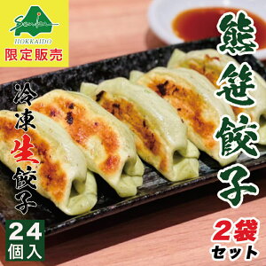 西山製麺 冷凍生餃子 熊笹 24個入×2袋セット 送料無料 業務用 惣菜 ぎょうざ 水餃子 もちもち くまささ中華 ラーメン 西山 国産 お取り寄せ 自宅 お土産 北海道