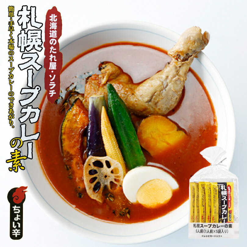 カレー ソラチ 札幌スープカレーの素 (5袋入) 北海道 お土産 話題 プレゼント お手軽 ギフト バレンタインのサムネイル
