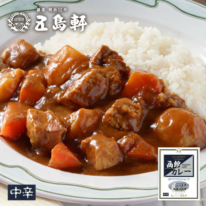 五島軒 カレー レトルト 函館カレー 中辛 200g 北海道 レトルト食品 食品 お土産 ギフト お取り寄せ プレゼントバレンタイン