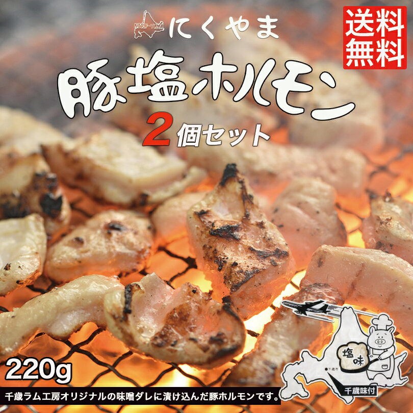 豚塩ホルモン 220g ×2袋セット 送料無料 千歳ラム工房 北海道 焼肉 BBQ バーべキュー ホルモン 塩 お土産 プレゼント ギフト お取り寄せ 肉の山本 バレンタイン