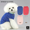 犬服 ドッグウェア タンクトップ DOGBABYロゴワッペン付き ボーダータンクトップ タンクトップ Tシャツ ノースリーブ ランニング 部屋着 抜け毛防止 ペット 犬の服