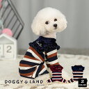 犬服 ドッグウェア ロンパース 犬 服 犬の服 Cheepet チーペット ドギーランド DOGGYLAND 秋冬 冬 送料無料 おしゃれ かわいい ブランド チワワ ミニチュアダックス トイプードル ダックス ストライプ ベルベット風 高貴 レース ネックライン カバーオール ペット服