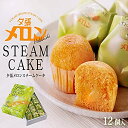 夕張メロンスチームケーキ 12個入 (夕張メロン使用) 送料無料 送料込み 北海道 ご当地 お土産 スイーツ ギフト プレゼント 贈り物 お菓子 内祝い お取り寄せ バレンタイン