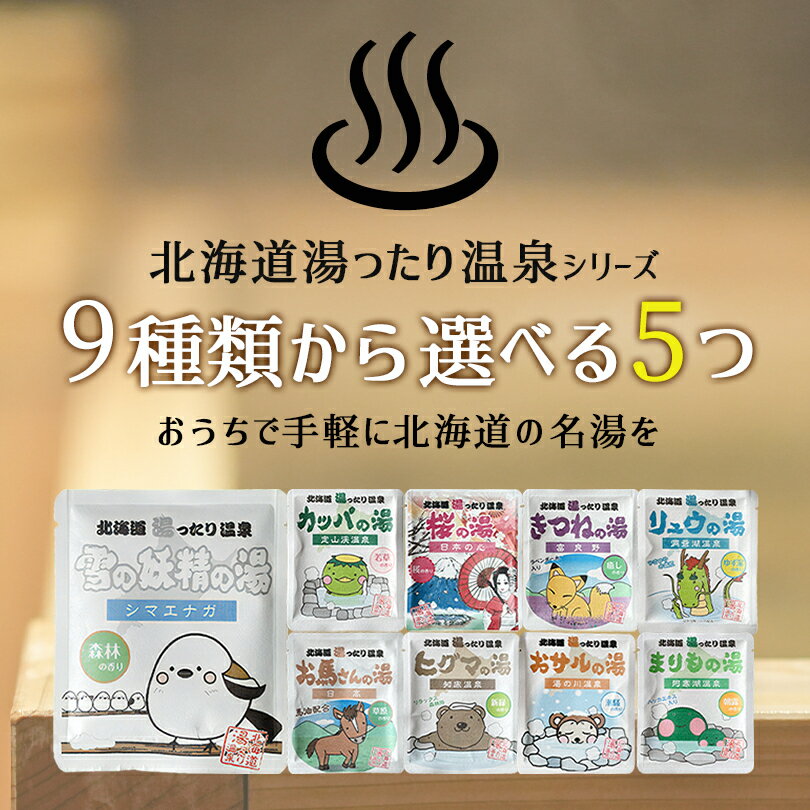 北海道湯ったり温泉 北海道の名湯 9種類から選べる5個セット