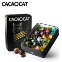 CACAOCAT 缶 14個入 BLACK 送料無料 ダーク ミルク ホワイト ストロベリー 抹茶 ヘーゼルナッツ チョコバナナ チョコミント オレンジ キャラメル カフェラテ ほうじ茶 ゆず ピスタチオ 北海道 お土産 ギフト 人気 DADACA カカオキャット 猫 ネコ ねこ